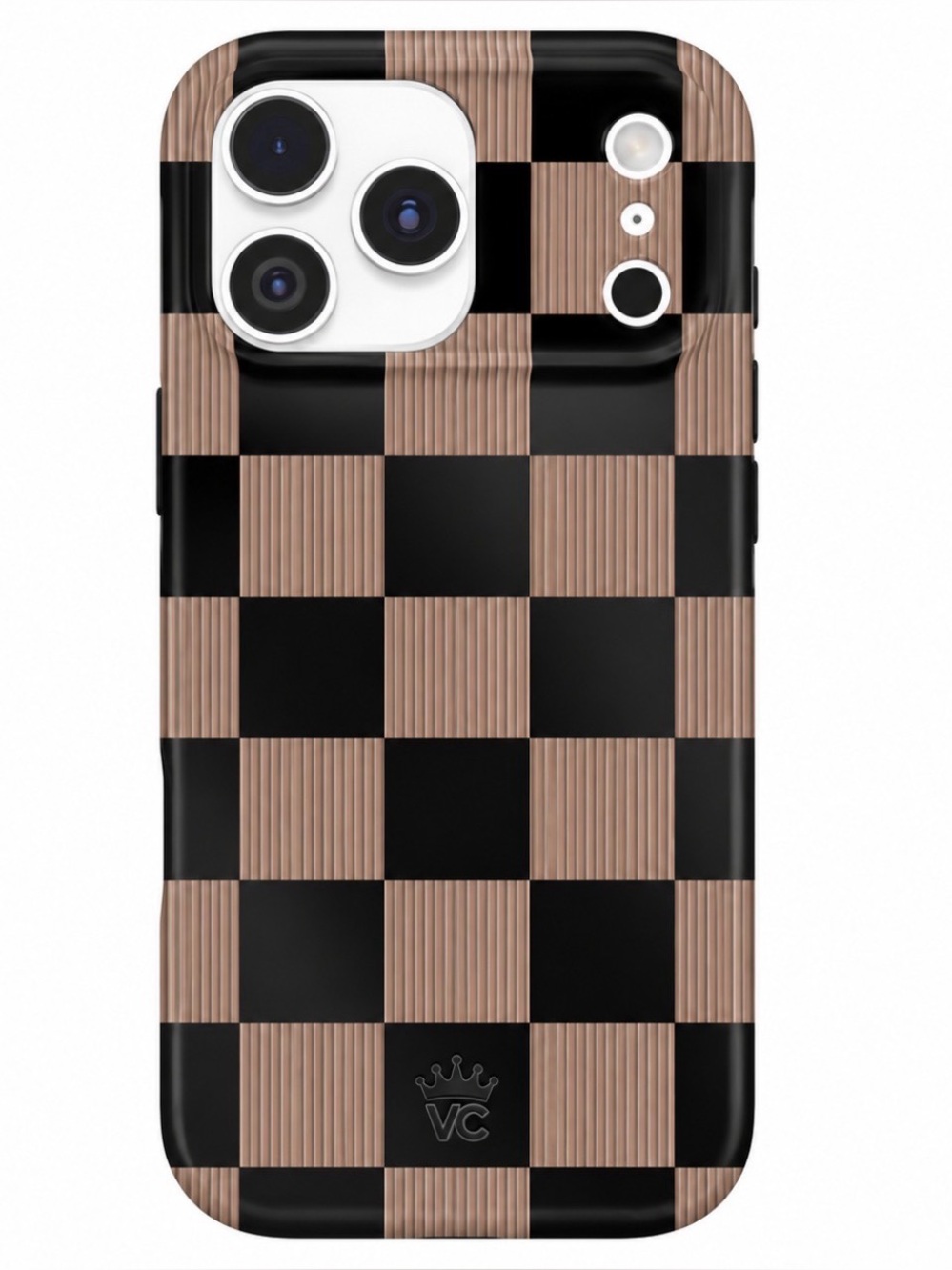 Velvet Caviar Brown Gingham Black Checkered iPhone 17 Pro Max Case MagSafe NWT